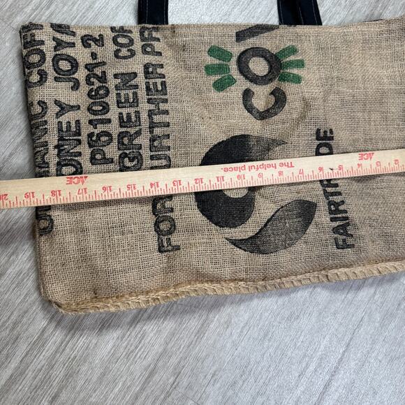 Portland Coffee Roasters The Elm Project Burlap Tote Bags Lined - Picture 6 of 7